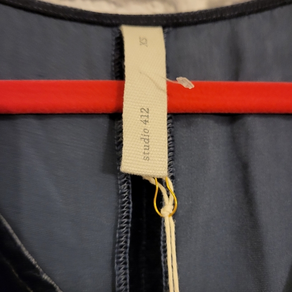 Studio 412 Navy Velvet Knee Length Midi Dress Size XS - Picture 6 of 9